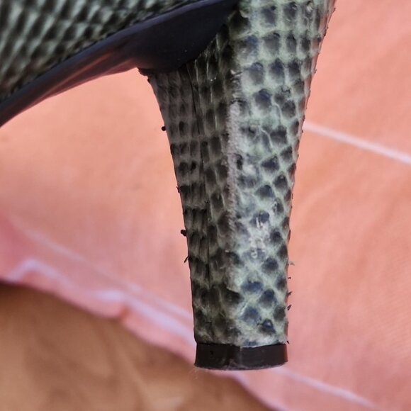 Green & Black Snakeskin Vince Camuto Women's Heels - Size 7.5 - Picture 8 of 9